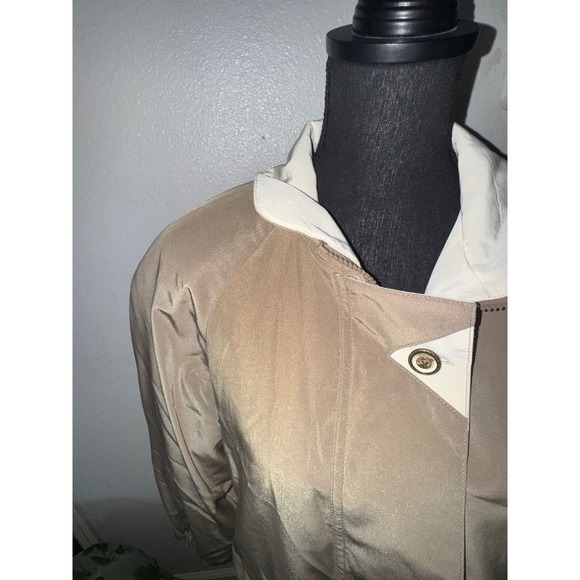 New! Worthington Petite‎ XS Wheat Tan Parka Trench Jacket Belted Drawstring - Picture 3 of 12